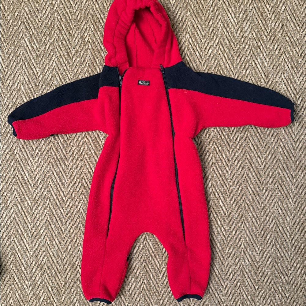 Woolrich Red and Navy Kids Footie